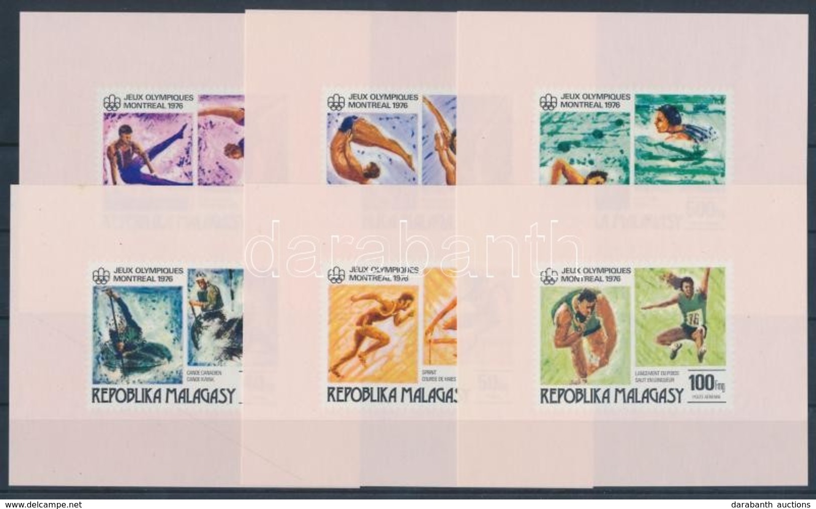 ** 1976 Montreali Nyári Olimpia Sor Vágott Blokkformában Mi 775-780 - Autres & Non Classés