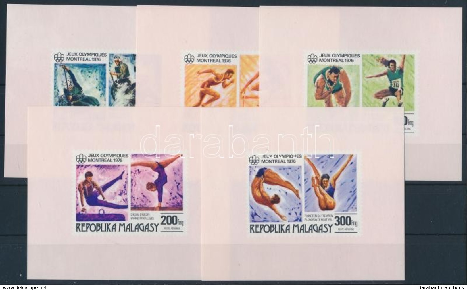 ** 1976 Olimpia Sor Vágott Blokk Formában Mi 775-779 - Autres & Non Classés