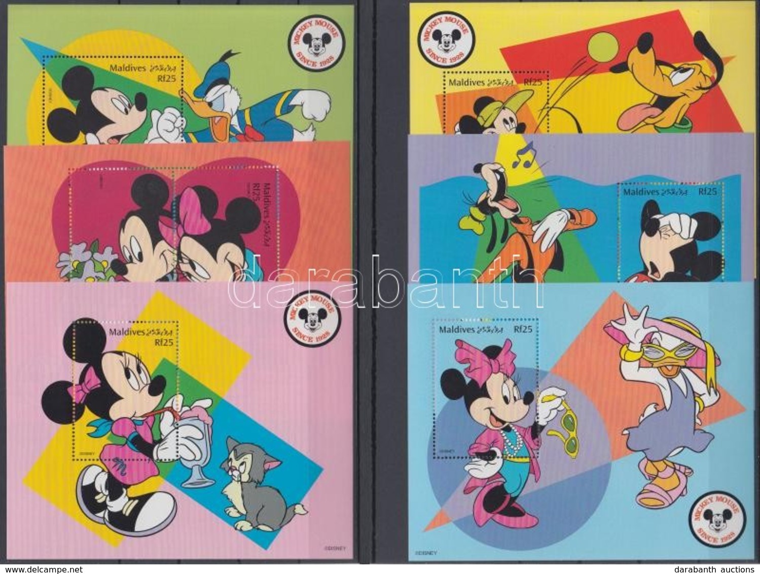 ** 1999 Walt Disney: Mickey Egér 70 éves Kisív Sor Mi 3183-3218 + Blokk Sor Mi 420-425 - Altri & Non Classificati