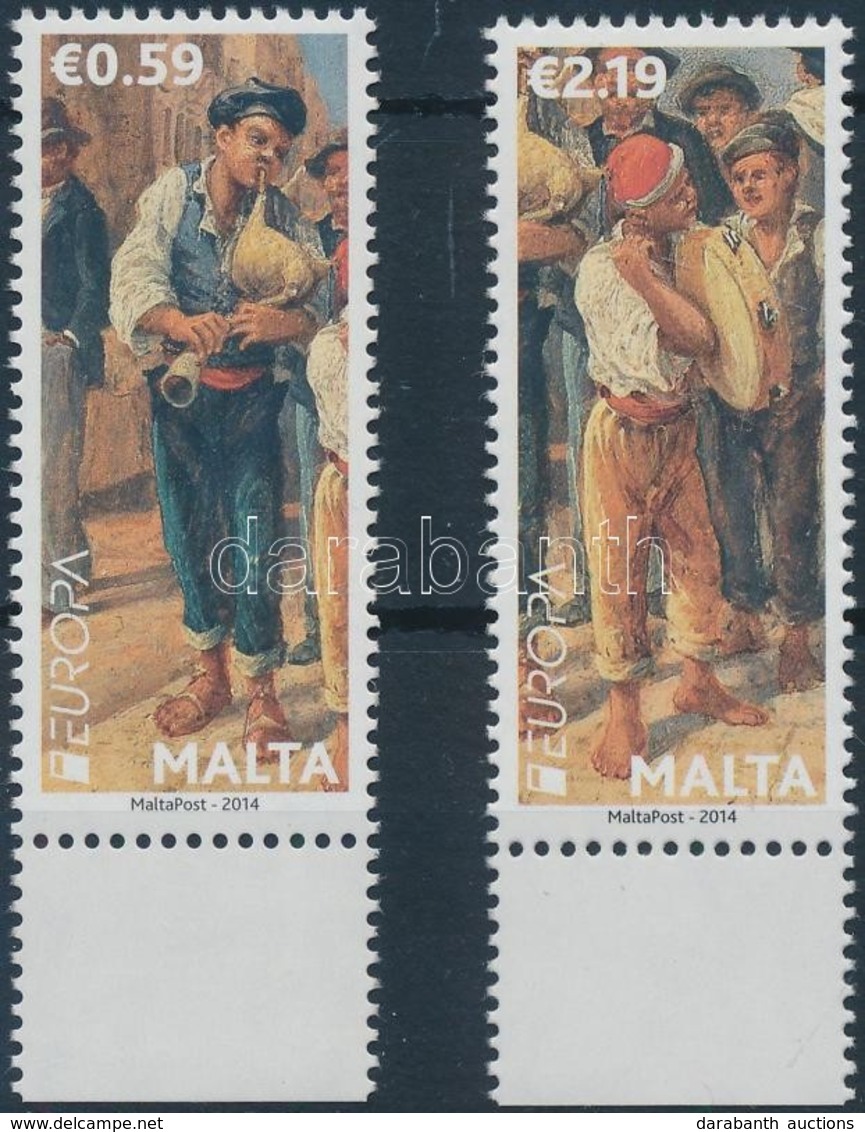 ** 2014 Europa CEPT Hangszerek ívszéli Sor Mi 1848-1849 - Autres & Non Classés