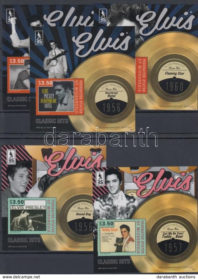 ** 2012 Elvis Presley Blokksor, 5 Klf Blokk - Autres & Non Classés