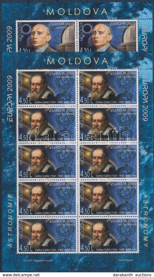 ** 2009 Europa CEPT Csillagászat Kisívsor Mi 650-651 A - Autres & Non Classés