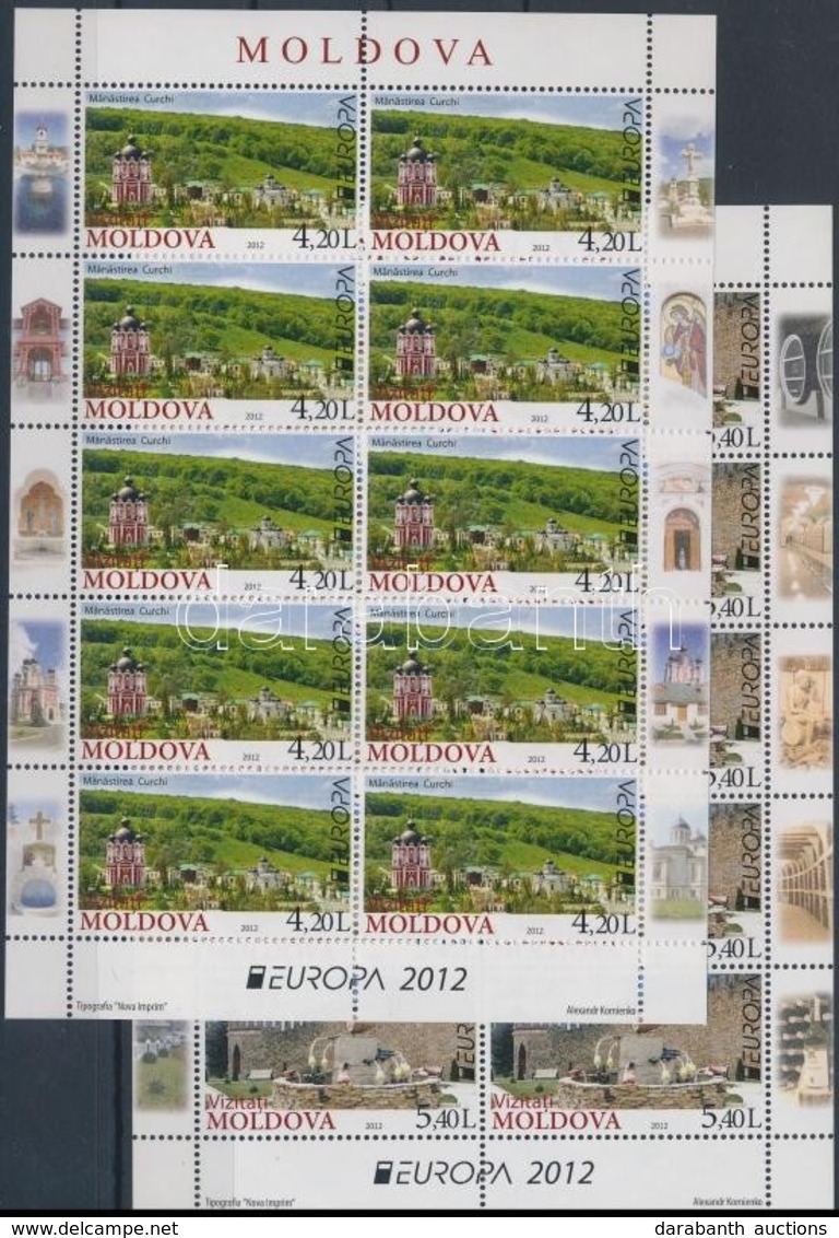 ** 2012 Europa CEPT Látogasson Moldáviába Mi 793-794 Kisívpár - Otros & Sin Clasificación