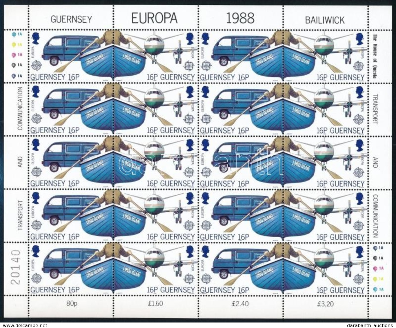 ** 1988 Europa CEPT Közlekedés és Kommunikáció Kisívsor Mi 417-420 - Otros & Sin Clasificación