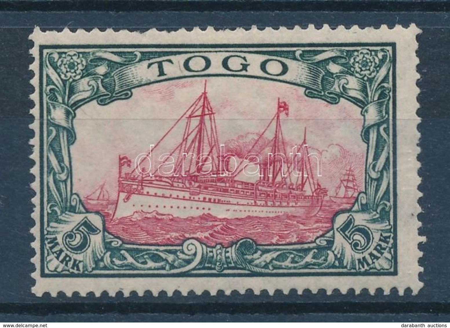 * Togo 1919 Mi 23 II A Vizsgálójellel, Fent Rövid Fogak (Mi EUR 220,-) - Altri & Non Classificati