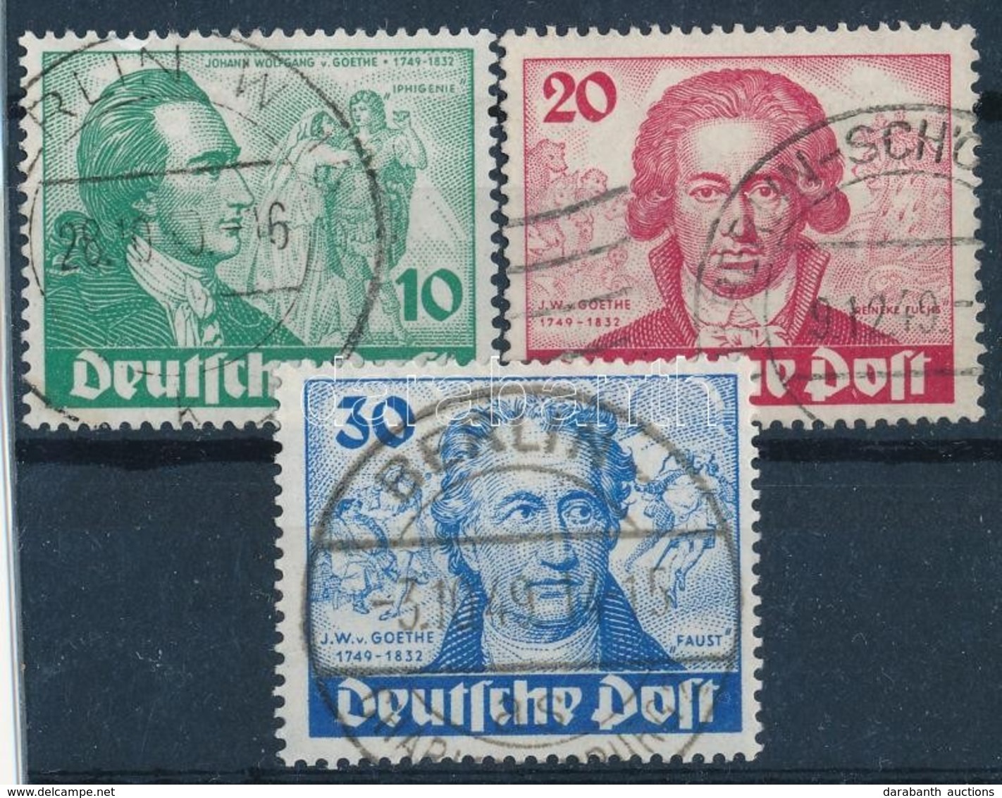 O 1949 Goethe Sor Mi 61-63 (Mi EUR 180.-) - Otros & Sin Clasificación