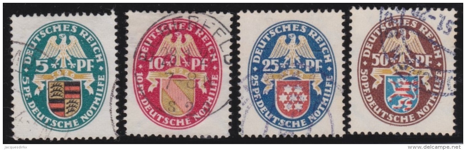 Deutsches Reich   .    Michel     .    398/401      .         O      .   Gebraucht - Oblitérés