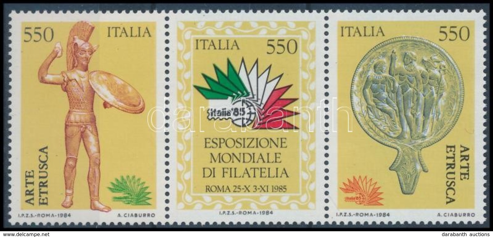 ** 1984 Nemzetközi Bélyegkiállítás Hármascsík,
International Stamp Exhibition Stripe Of 3
Mi 1902-1904 - Sonstige & Ohne Zuordnung