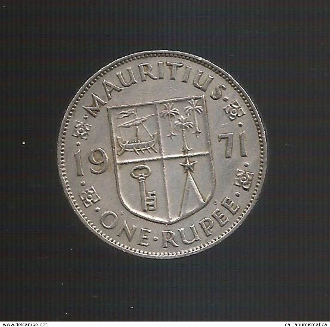 MAURITIUS - ONE RUPEE (1971) Queen Elizabeth II - Mauritius