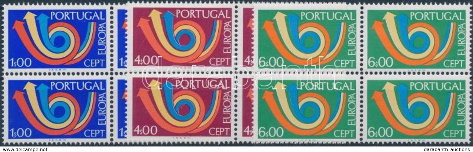 ** 1973 Europa CEPT Sor 4-es Tömbökben Mi 1199-1201 - Altri & Non Classificati