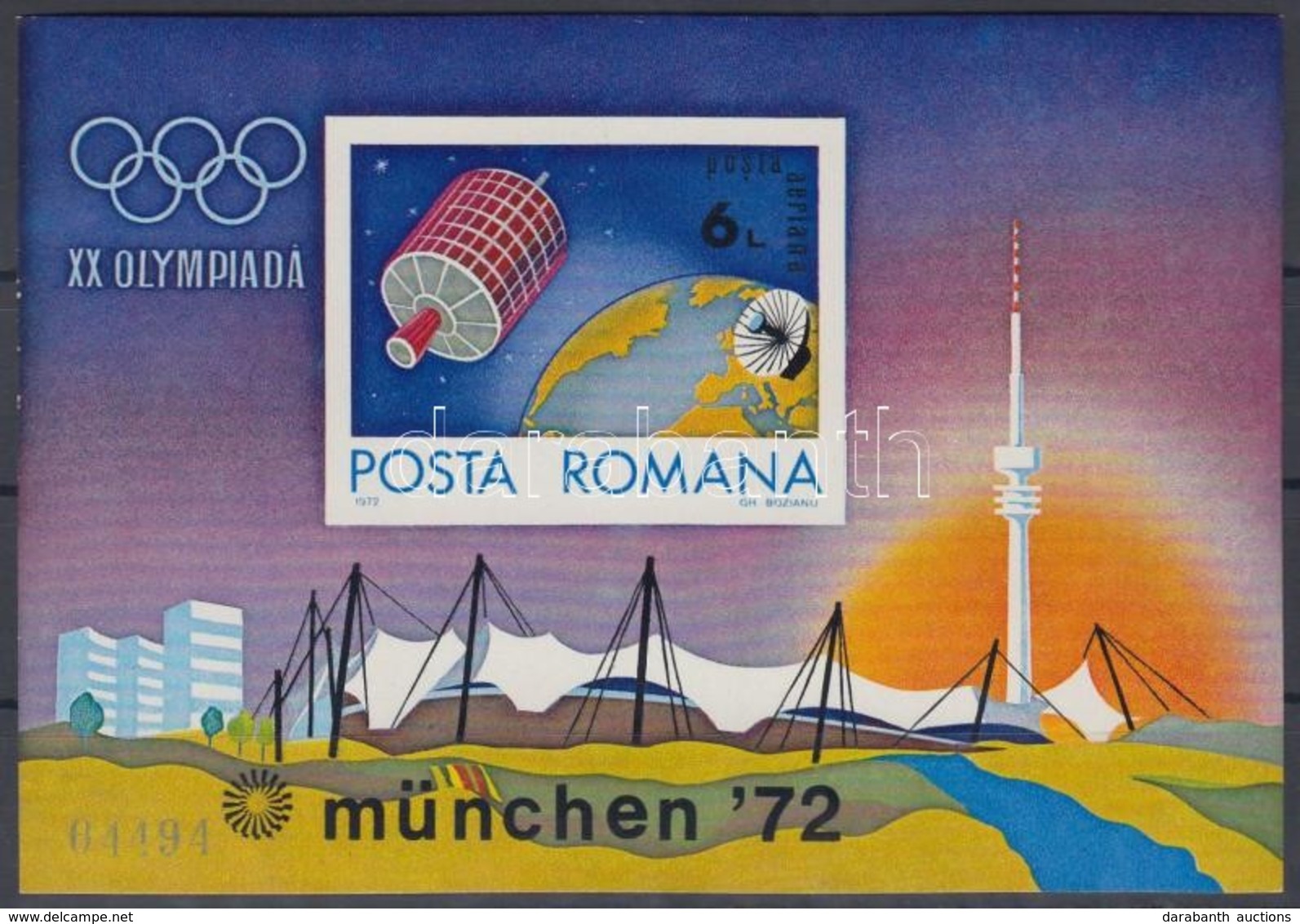 ** 1972 Müncheni Nyári Olimpia Blokk Mi 98 - Autres & Non Classés