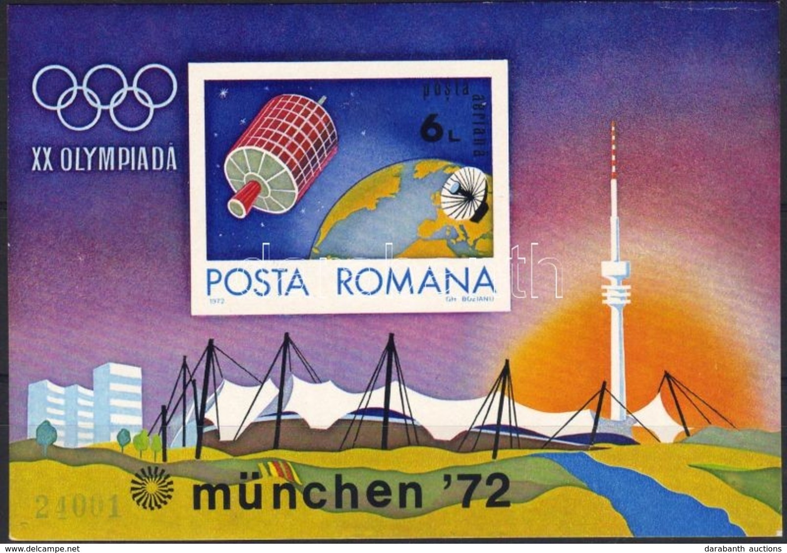 ** 1972 Nyári Olimpia Müncheni Blokk Mi 98 - Autres & Non Classés