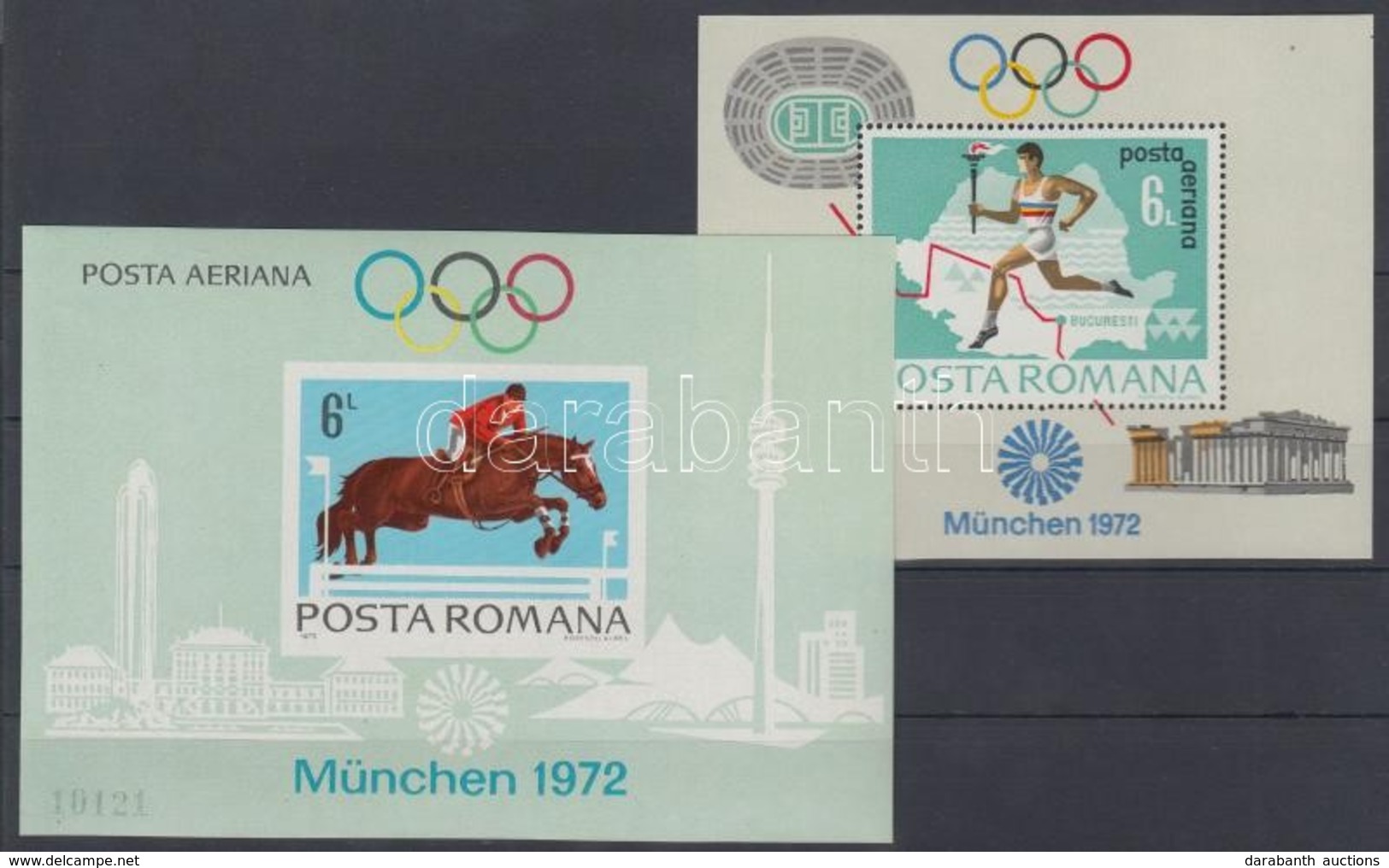 ** 1972 Nyári Olimpia, München Blokk Sor Mi 93-94 - Autres & Non Classés