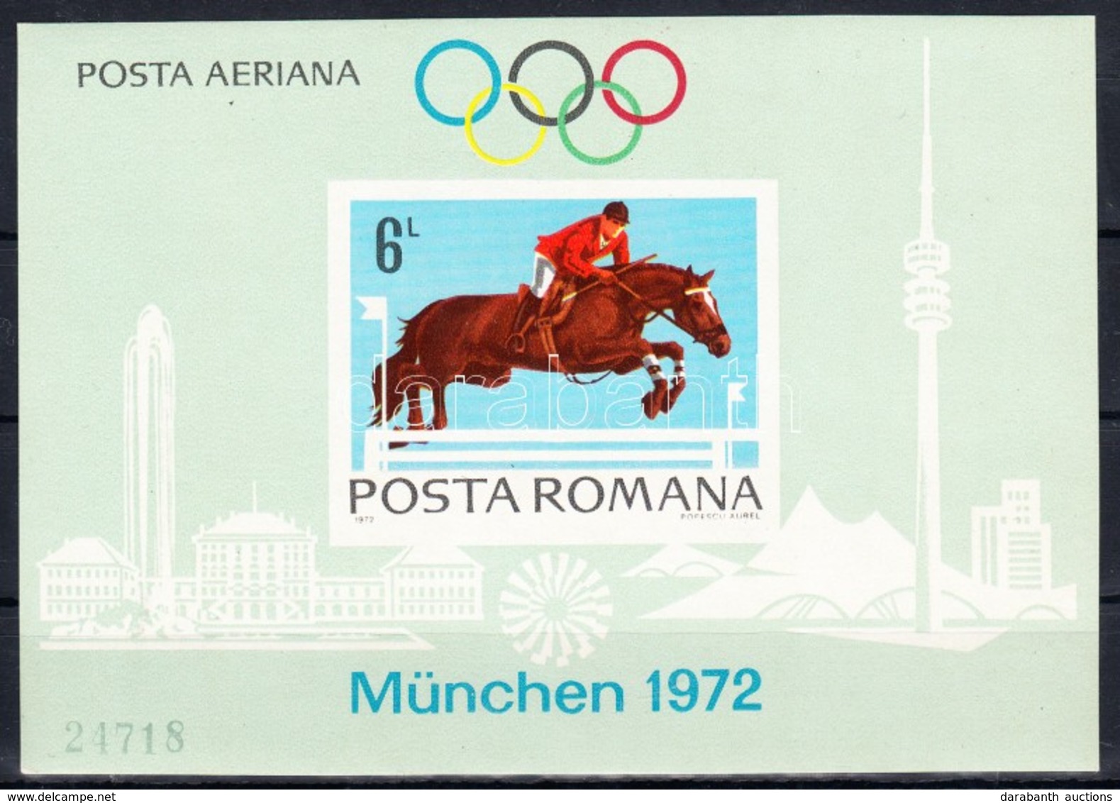 ** 1972 Nyári Olimpiai Játékok, München (I.) Blokk Mi 94 - Autres & Non Classés