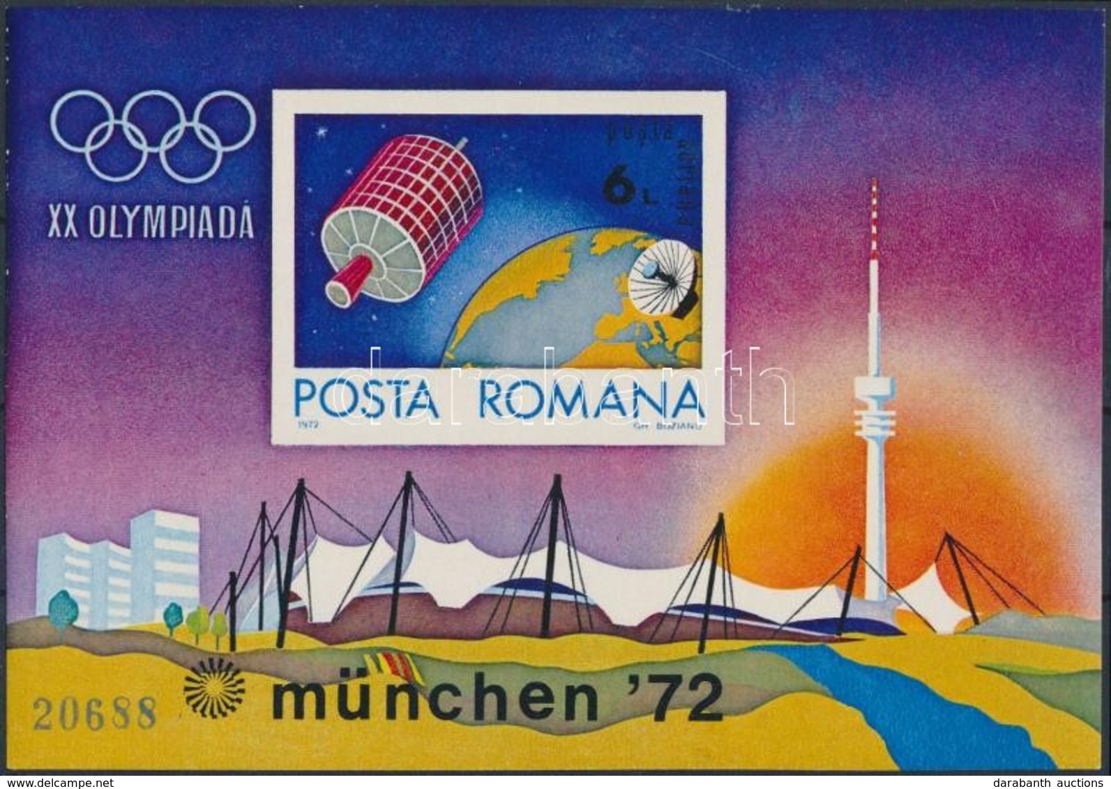 ** 1972 Nyári Olimpiai Játékok, München (II.) Blokk Mi 98 - Otros & Sin Clasificación