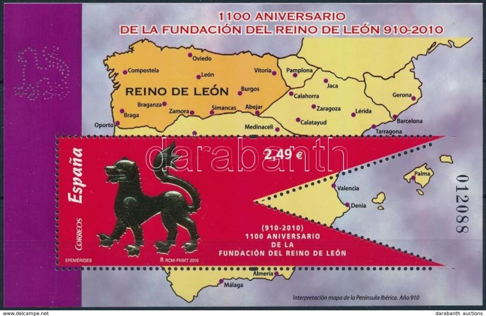 ** 2010 1100 León Királyság Blokk Mi 193 - Autres & Non Classés