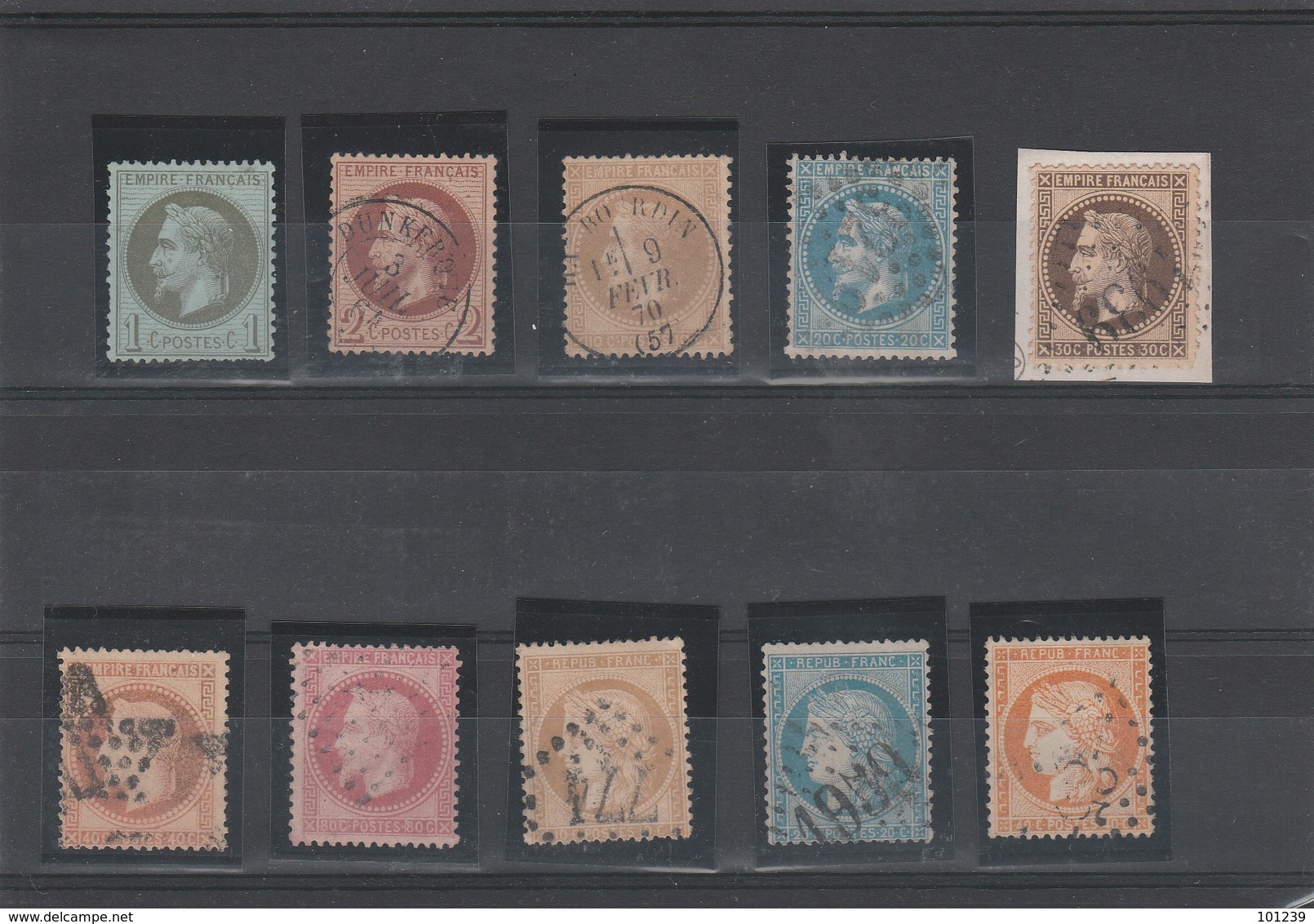 Lot Napoléon III  N°25,26,28,29,30,31,32,36,37,38 Oblitérés Très Bonne Cote - 1863-1870 Napoléon III Con Laureles