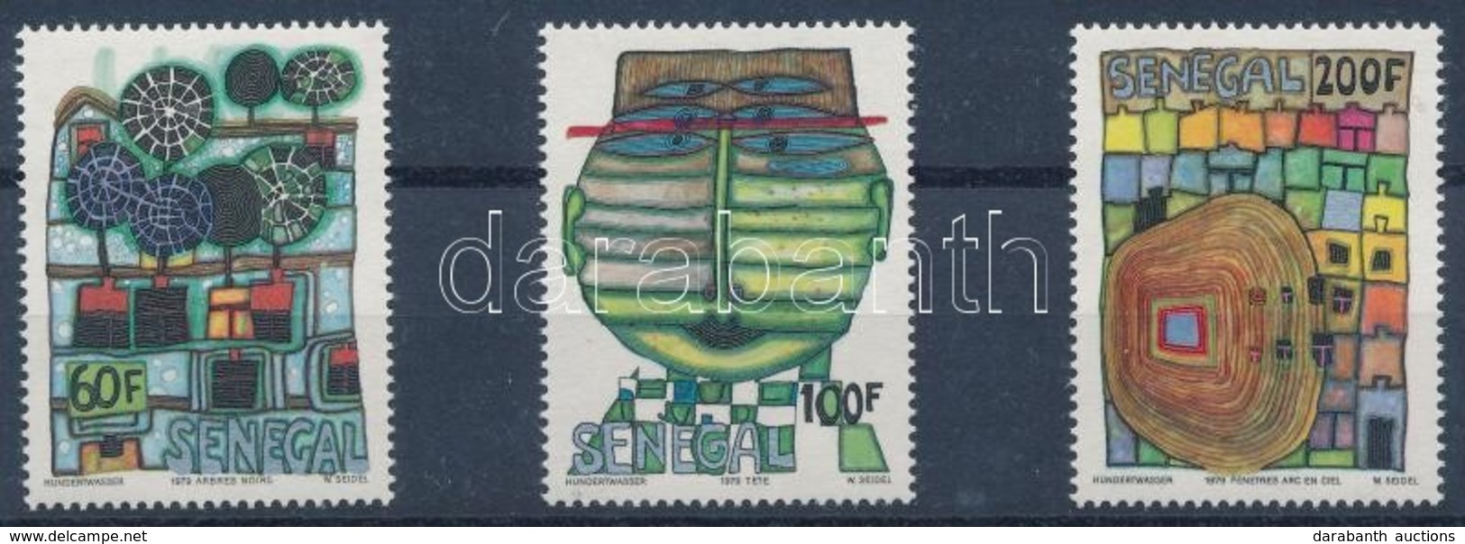 ** 1979 Festmény: Friedensreich Hundertwasser Sor Mi 705-707 - Sonstige & Ohne Zuordnung