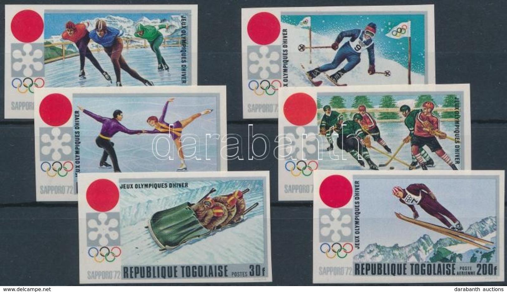 ** 1971 Téli Olimpia: Szapporo Vágott Sor Mi 888-893 B - Autres & Non Classés