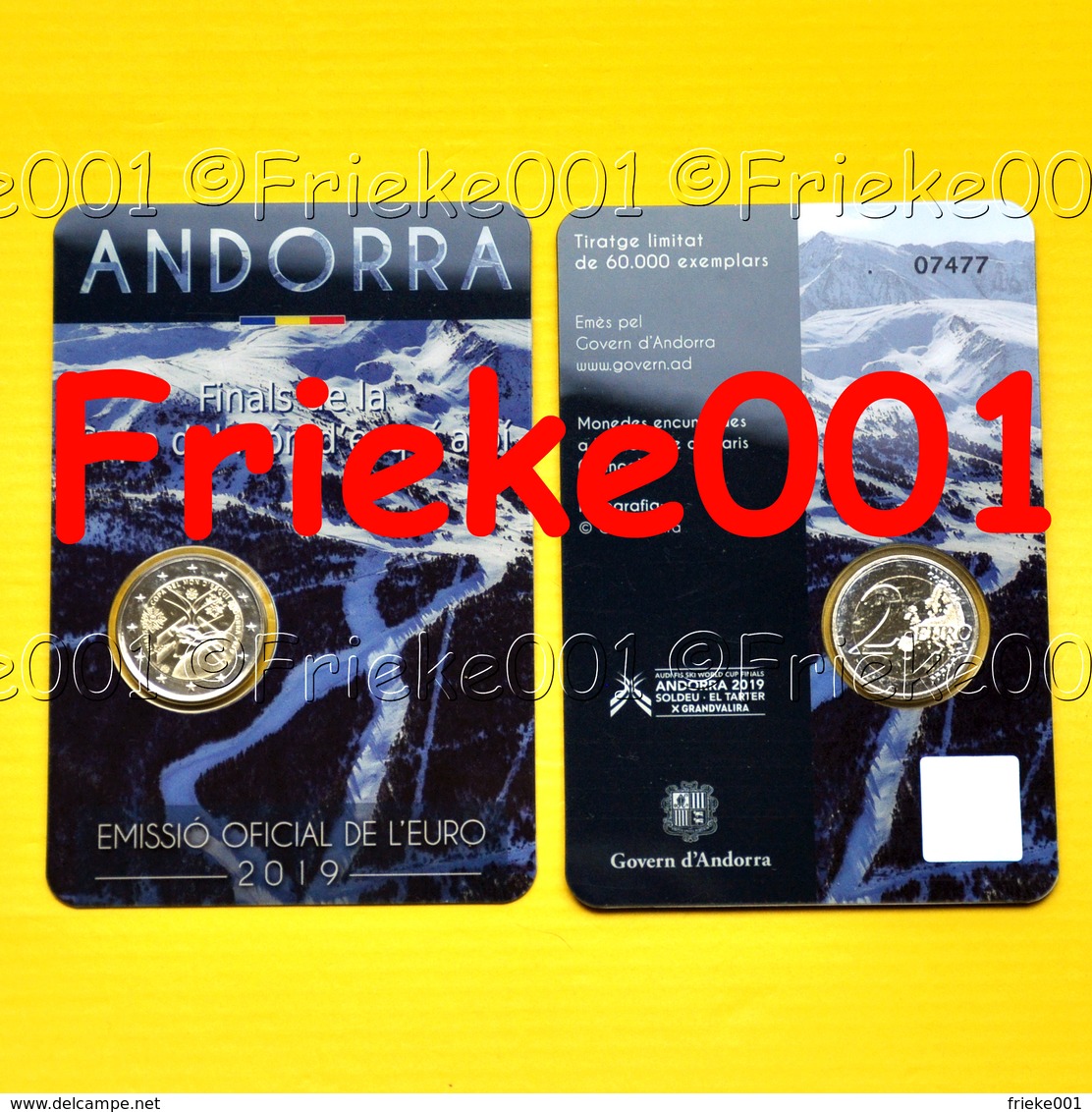 Andorra - 2 Euro 2019 Comm In Blister.(Wereldbeker Alpineskiën) - Andorra