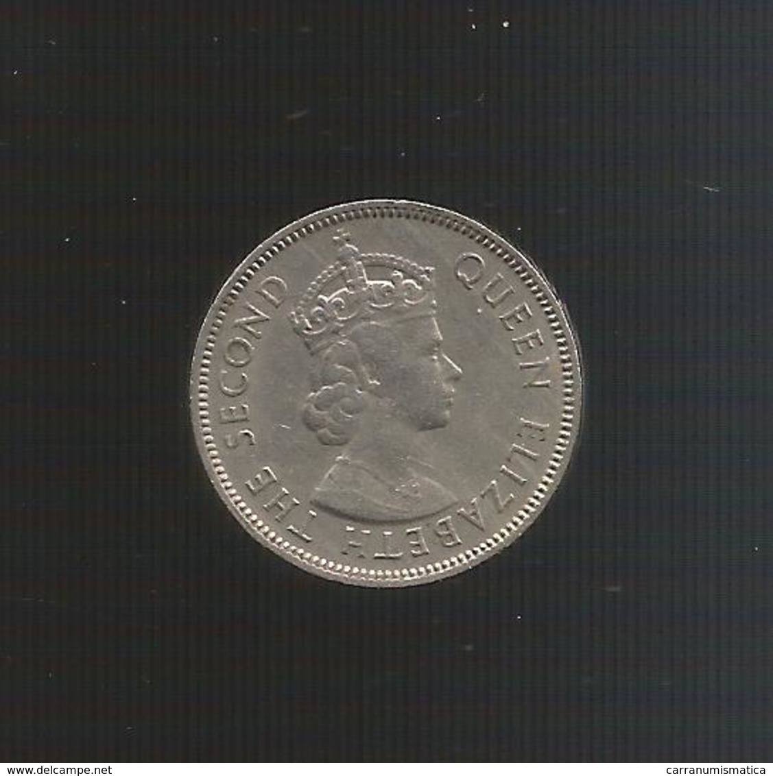 MAURITIUS - HALF RUPEE (1971) Queen Elizabeth II - Mauritius