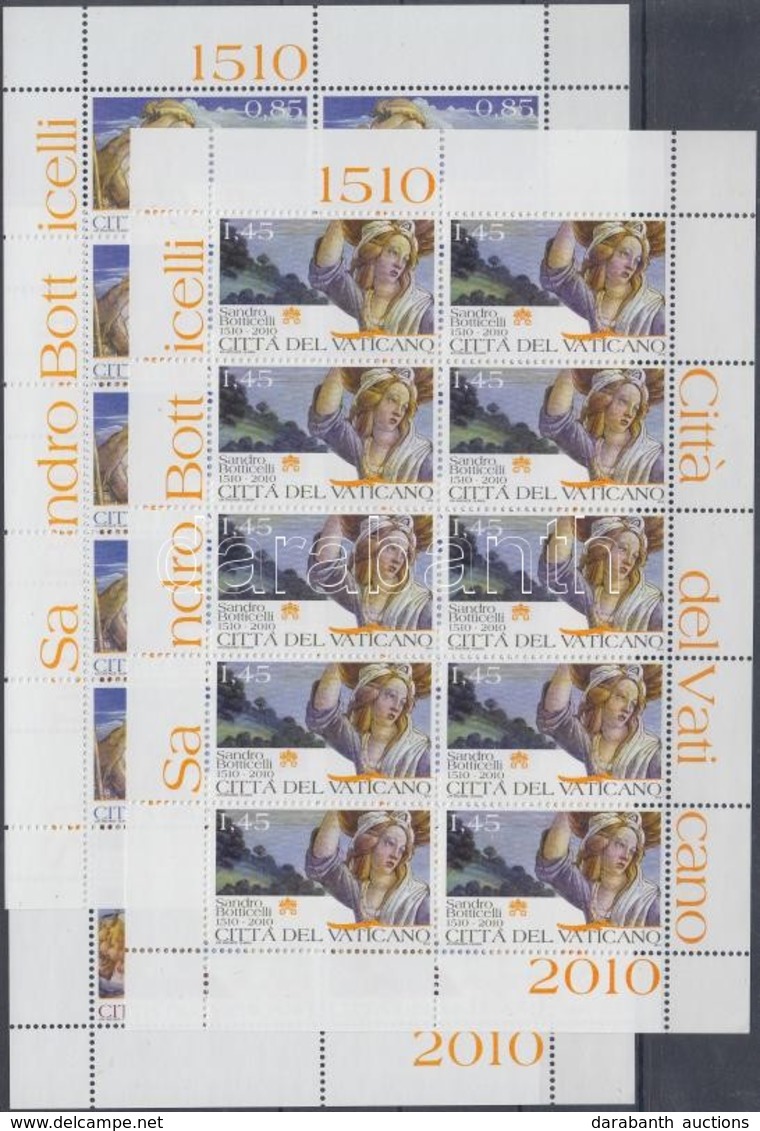 ** 2010 Botticelli Festmények Kisívsor Mi 1661-1663 - Altri & Non Classificati