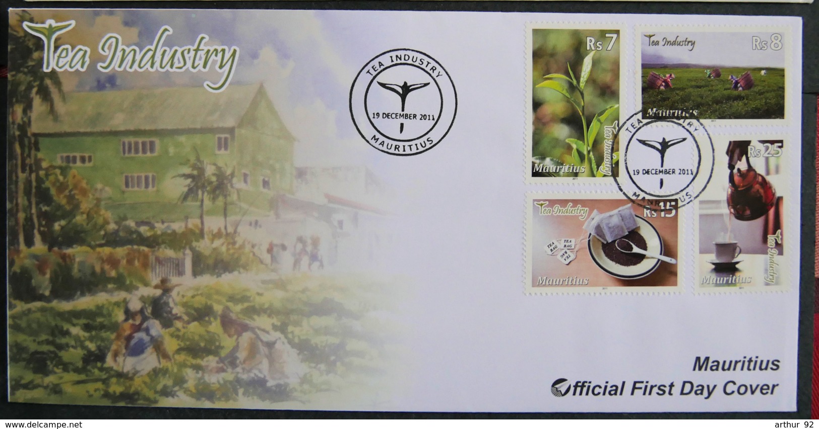 ILE MAURICE - MAURITIUS - 2011 - FDC - TEA INDUSTRY - Maurice (1968-...)