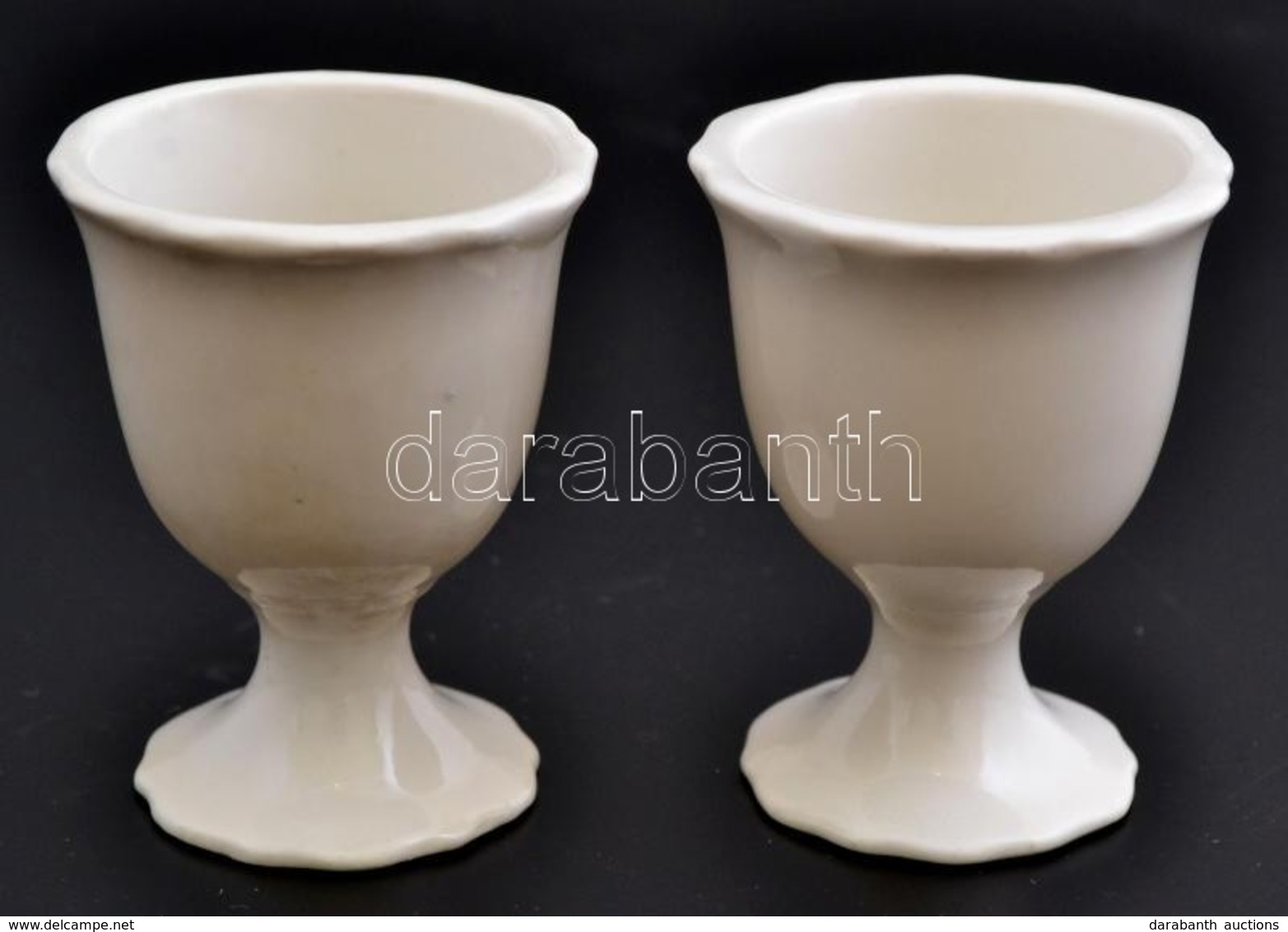 Zsolnay Porcelán Tojástartó, 2 Db, Jelzett, Hibátlan, M: 6 Cm - Autres & Non Classés