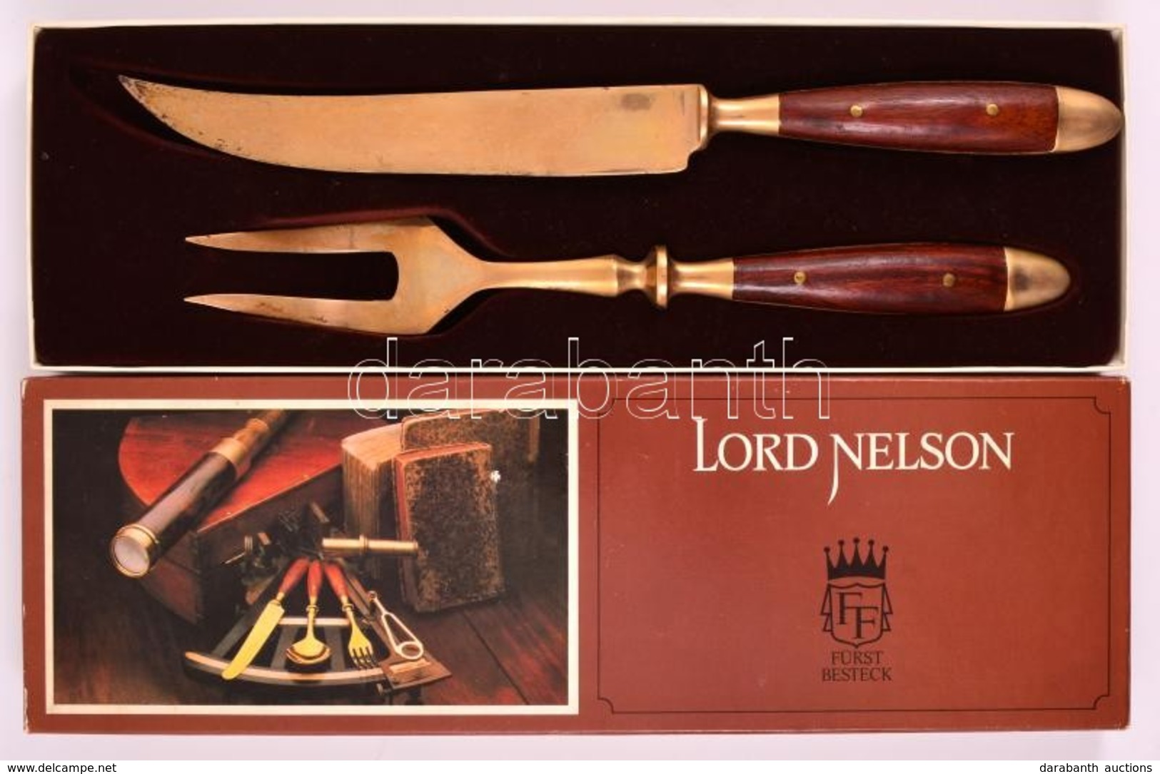 Lord Nelson Hús Villa és Kés Szett, Eredeti Dobozában, H:30 és 34 Cm - Otros & Sin Clasificación