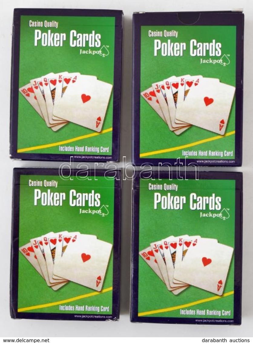 4 Pakli Póker Kártya, Eredeti Dobozában, újszerű állapotban - Autres & Non Classés