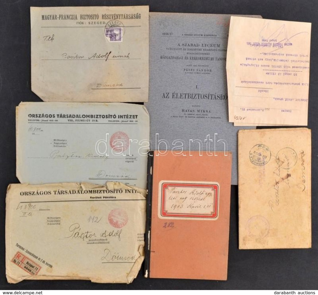 Cca 1910-1930 Biztosítási Okmányok és Nyomtatványok - Sin Clasificación