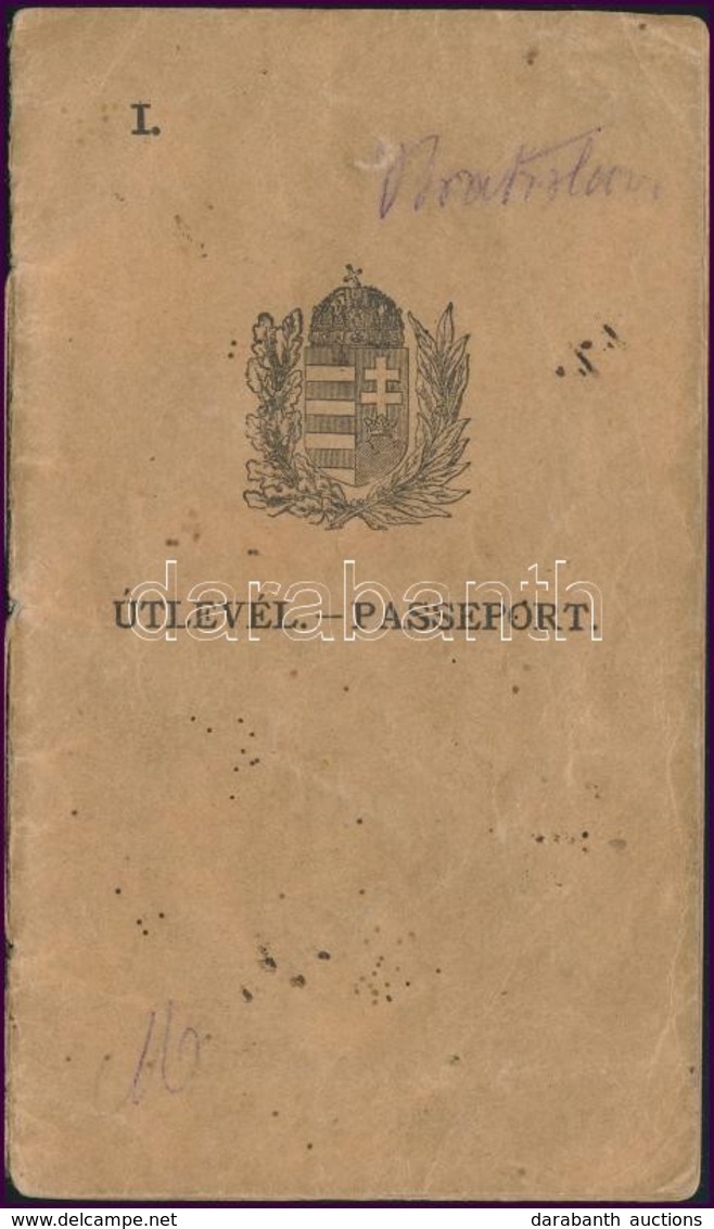 1922 Útlevél Fénykép Nélkül, Sok Bejegyzéssel - Sin Clasificación