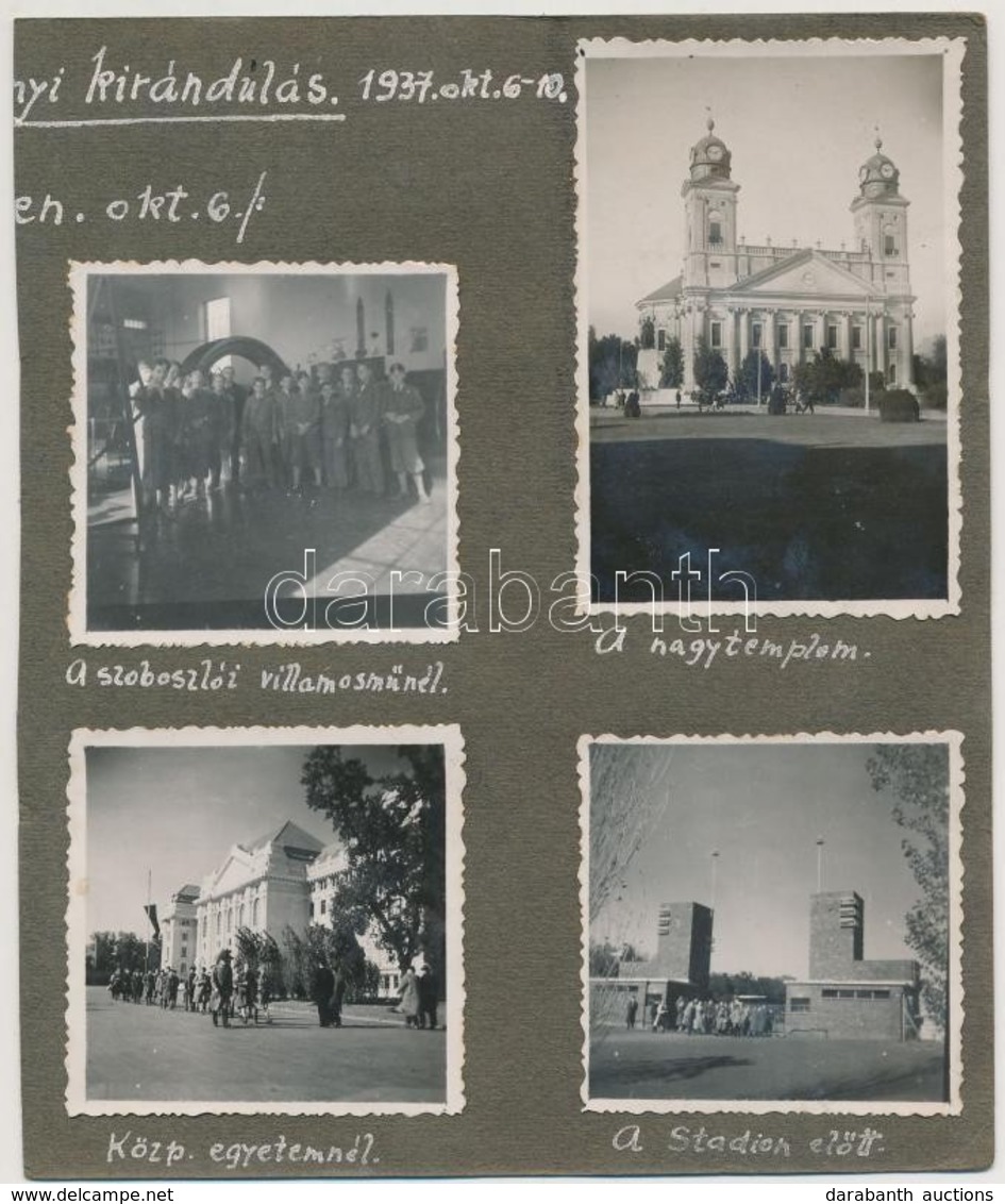 1937 Debrecen, Életképek, 7 Db Fotó Albumlapra Ragasztva, 6x6 és6x9 Cm-es Méretben - Otros & Sin Clasificación