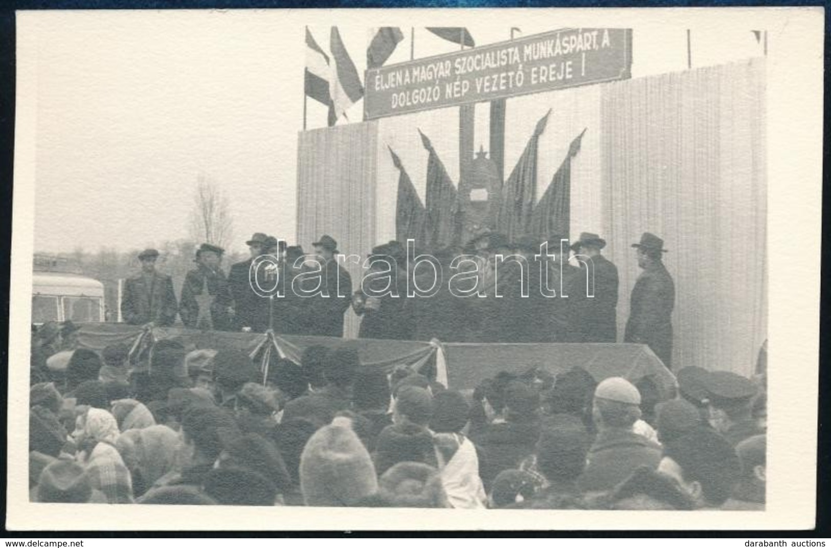 1958 A Kiskörei Tisza Híd és A Kisköre-Abádszalók Közötti Helyreállított Vágányának Forgalomba Helyezési ünnepsége, Háto - Otros & Sin Clasificación