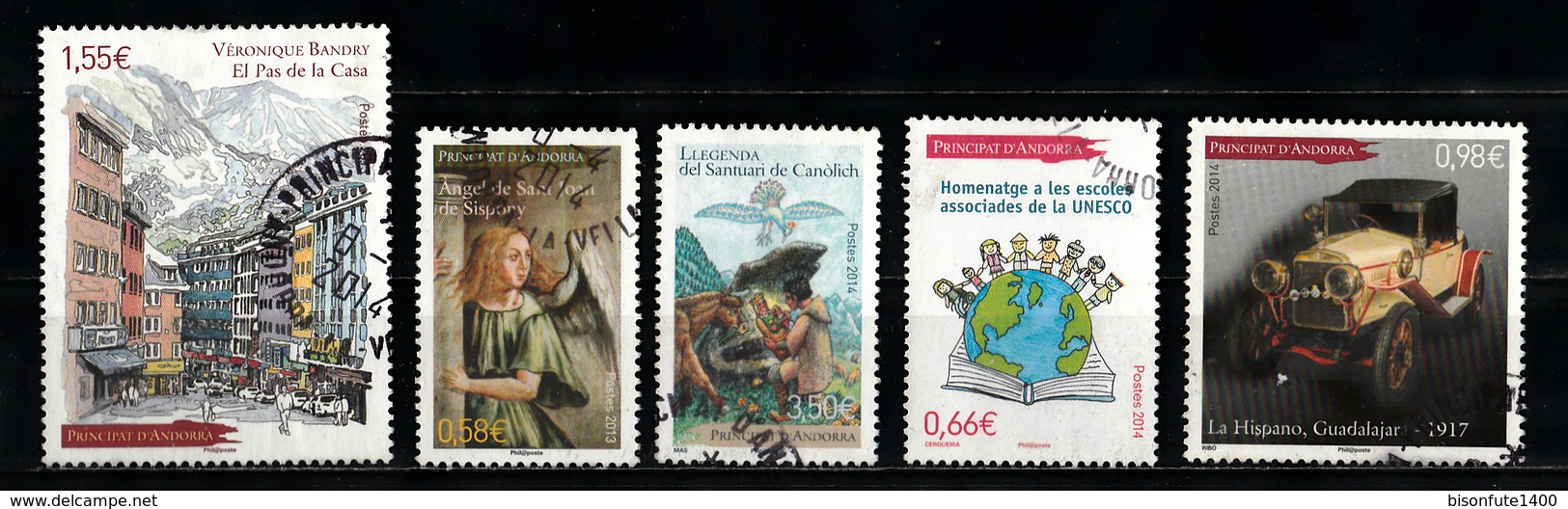 Andorre Français 2013 : Timbres Yvert & Tellier N° 743 - 745 - 746 - 747 - 748 - 749 Et 750 Avec Oblitérations Rondes. - Oblitérés