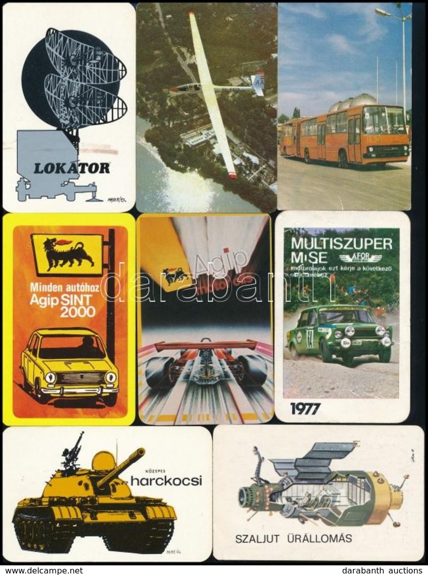 1974-1985 30 Db Jármű Motívumos Kártyanaptár + 2 Db Kitűző - Publicidad