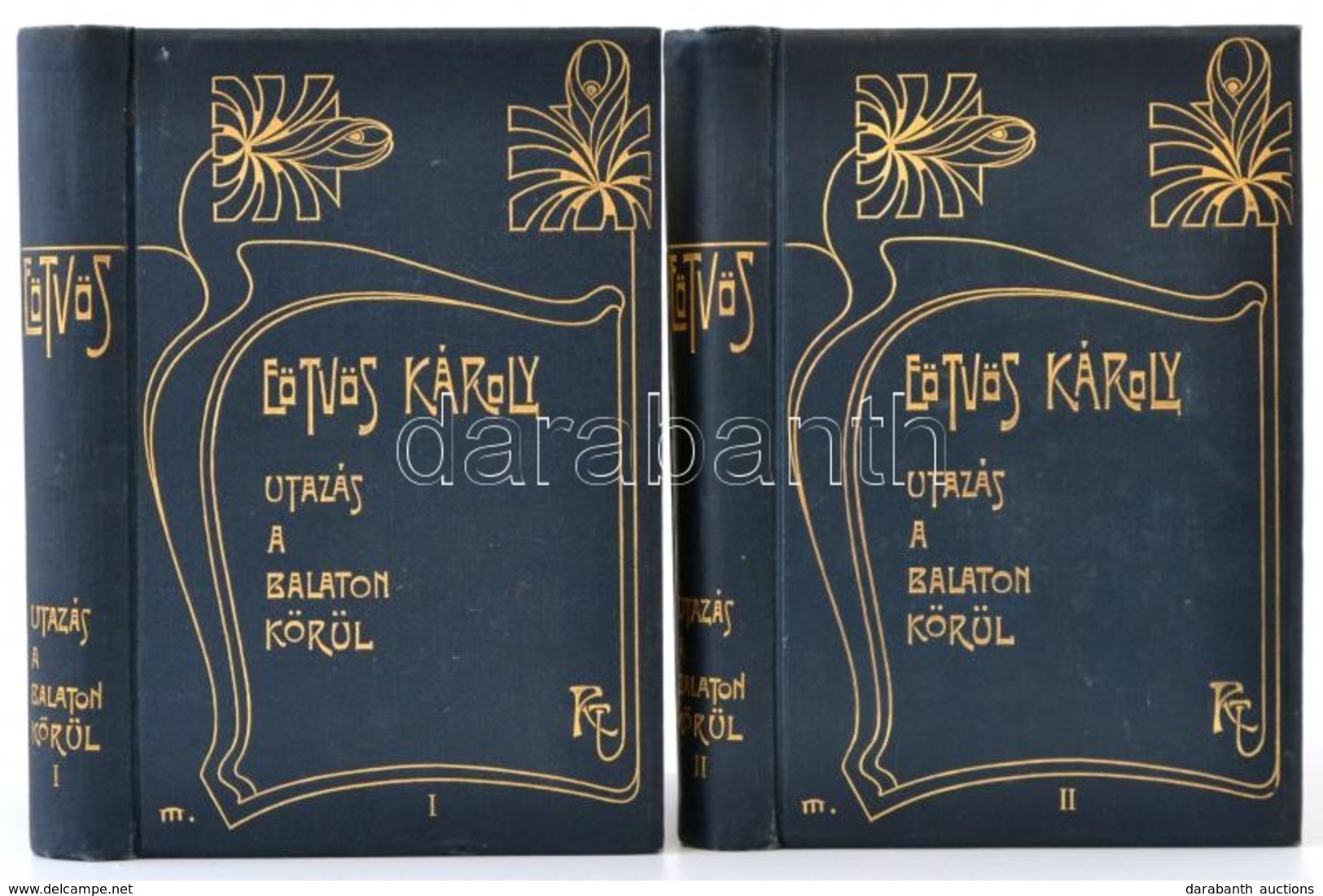 Eötvös Károly: Utazás A Balaton Körül I-II. Eötvös Károly Munkái I-II. Bp., 1903, Révai Testvérek Irodalmi Intézet Rt.,  - Autres & Non Classés