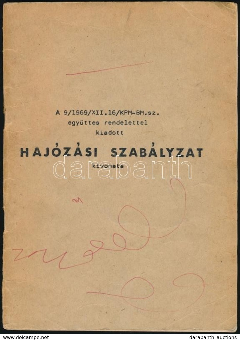 1969 Hajózási Szabályzat 55 P. - Autres & Non Classés