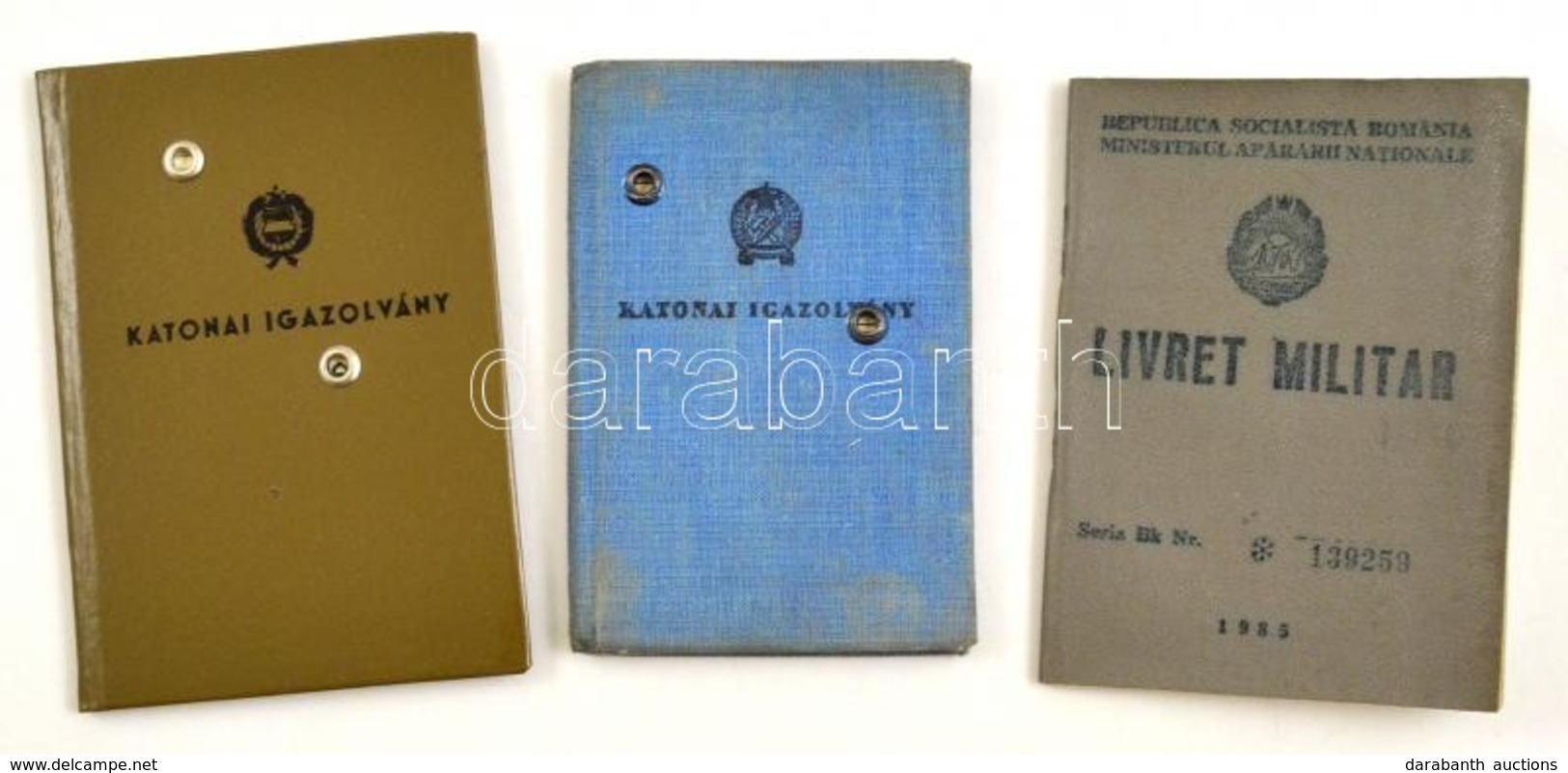 Cca 1951-1972 3 Db Katonai Igazolvány - Autres & Non Classés