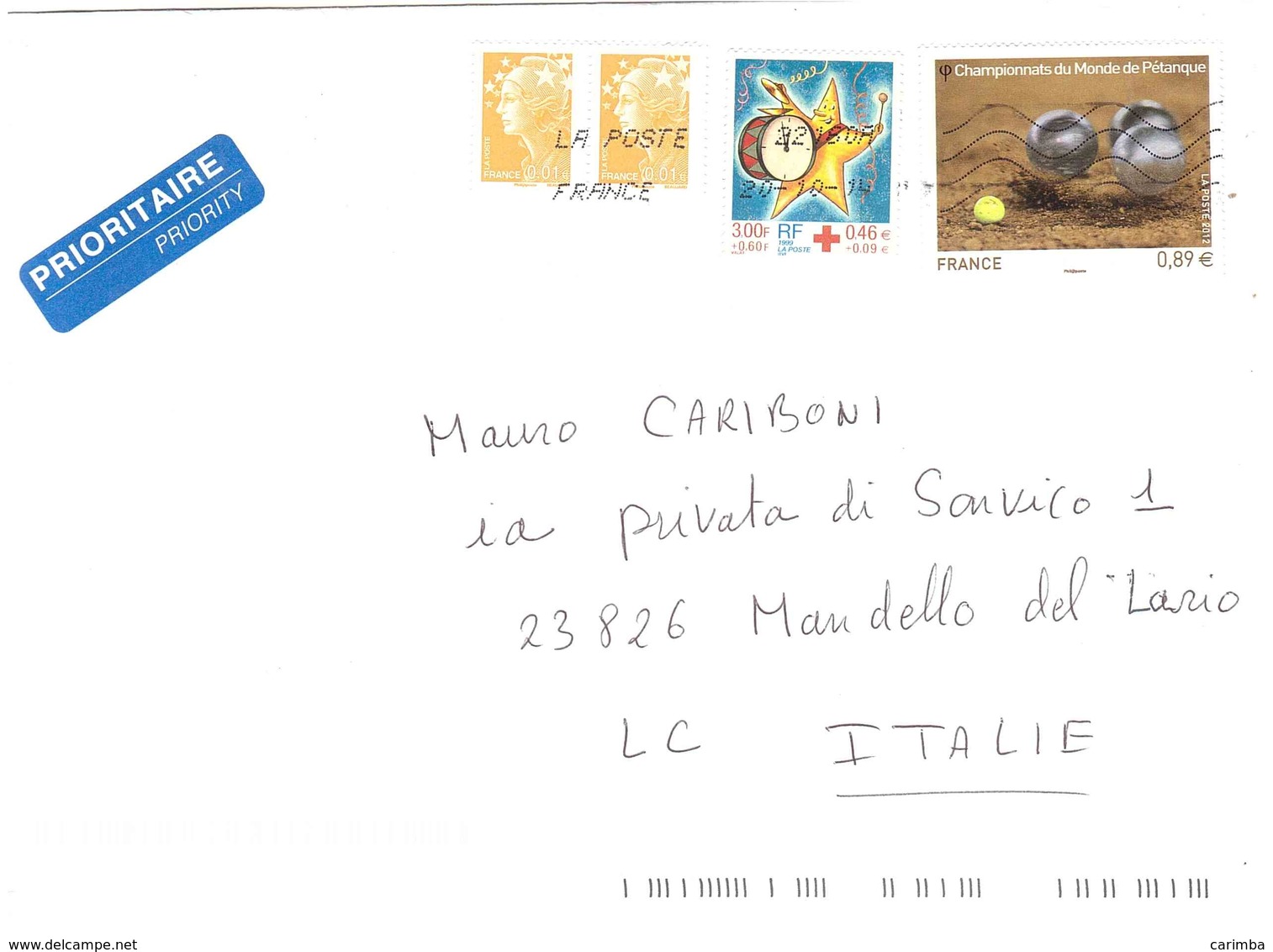 LETTERA X ITALY €0,89 PETANQUE - Bocce