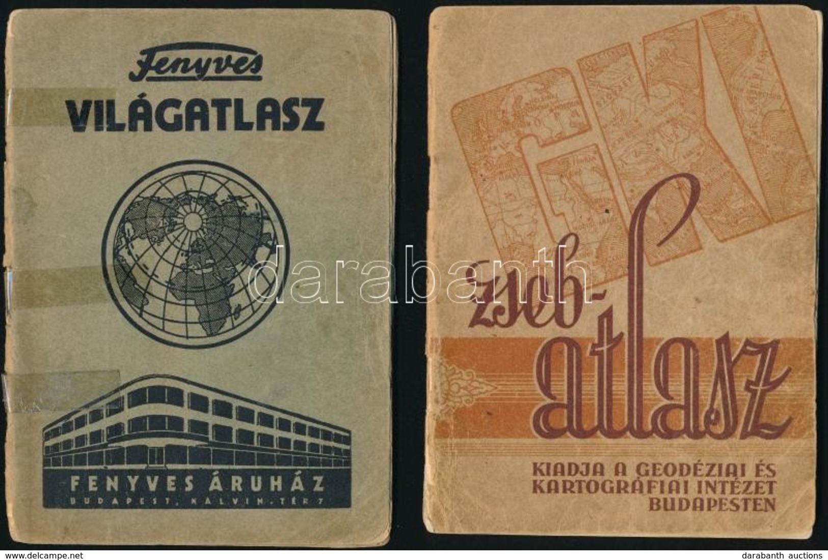 Fenyves Világatlasz. Bp.,(1934), Fenyves Áruház, 31 P. Papírkötésben, Szakadt, Ragasztott Borítóval. +
GKI Zsebatlasz. B - Sonstige & Ohne Zuordnung