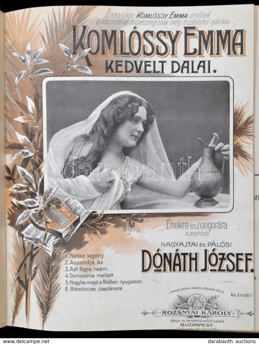 Cca 1900-1920 Kottagyűjtemény, Számos Izgalmas Nótával, Díszesen Illusztrált Címlapokkal, Közte Litográfiákkal. Félvászo - Sin Clasificación