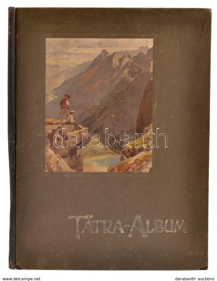 1906 A Tátra-album (Bp., Révai) Borítója, Tartalom Nélkül, Kissé Kopottas állapotban - Non Classés