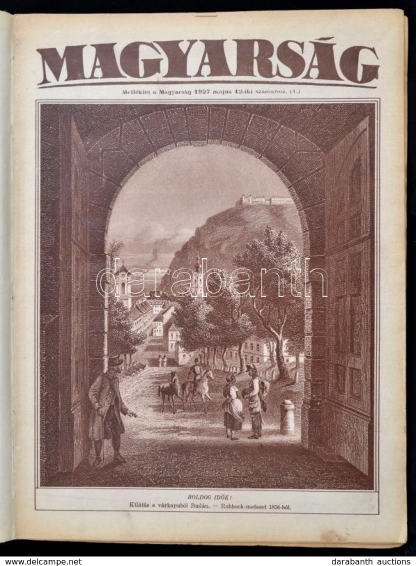 1927 Magyarság Folyóirat Mellékletei 1927 Május 12-december 29. Rengeteg Fotóval. Félvászon-kötésben, Kissé Kopott Borít - Sin Clasificación