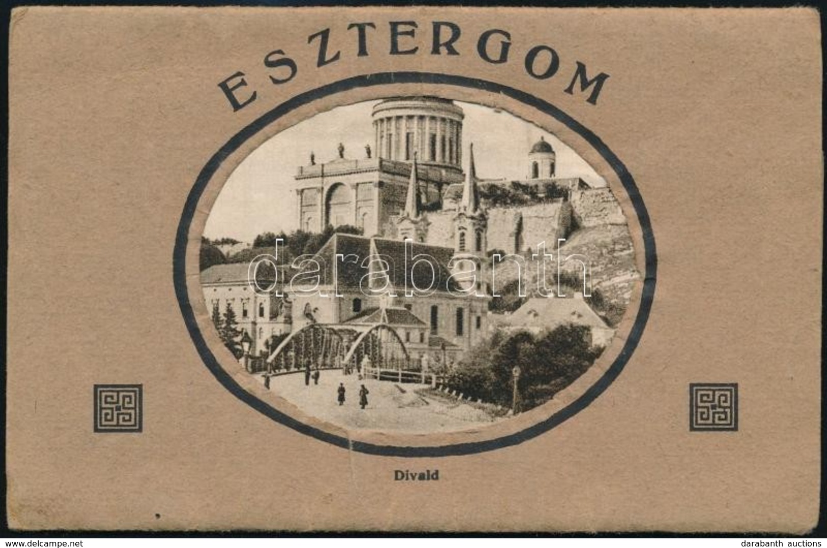 Cca 1930 Esztergom, Leporelló 10 Db Látképpel (Divald), 9×14 Cm - Sin Clasificación