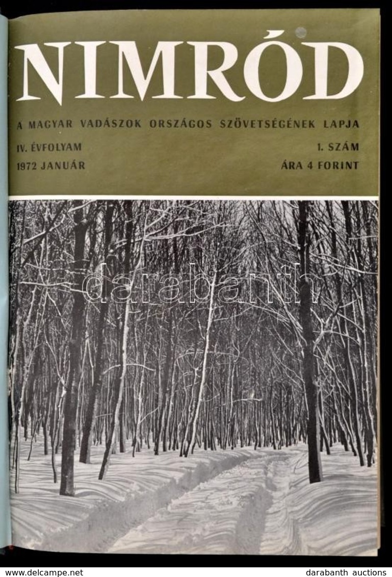 1972-1973 Nimród. Magyar Vadászok Országos Szövetségének Lapja. IV. évf. 1-12.,V. évf. 1-12. Két Teljes évfolyam, Egybek - Non Classés