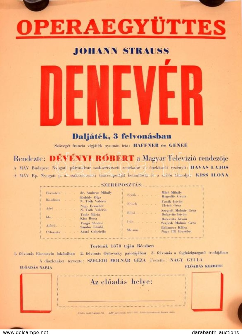 Cca 1920-1940 Kb 20 Db Háború Előtti Színházi Plakát. Mind Különféle. Vegyes állapotban - Autres & Non Classés