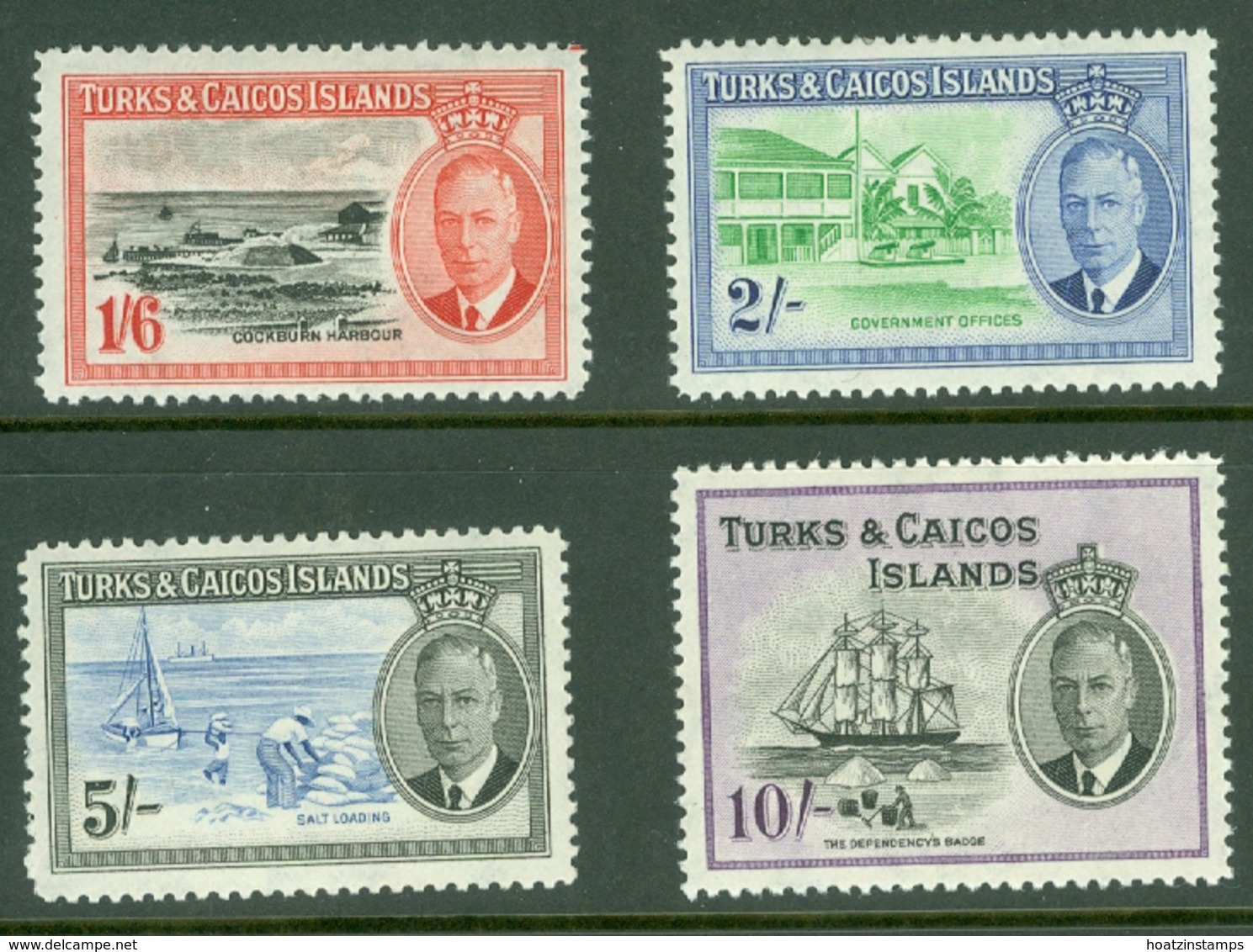 Turks & Caicos Is: 1950   KGVI Set  SG221-233     MH - Turks And Caicos