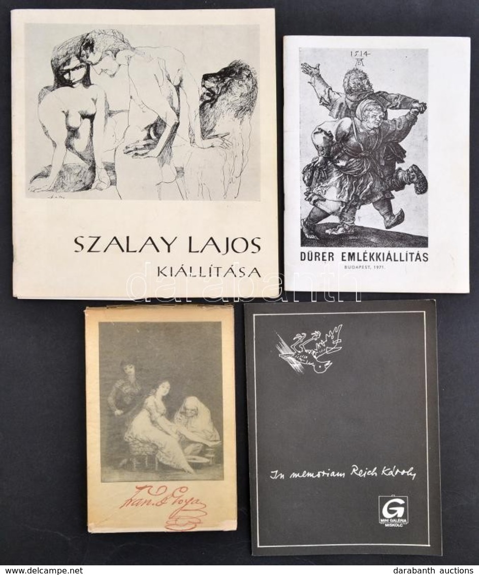 Vegyes Művészeti Könyv Tétel, 4 Db: 
Közte 3 Db Katalógus: Dürer Emlékkiállítás (1971, Szépűvészeti Múzeum), Szalay Lajo - Sin Clasificación