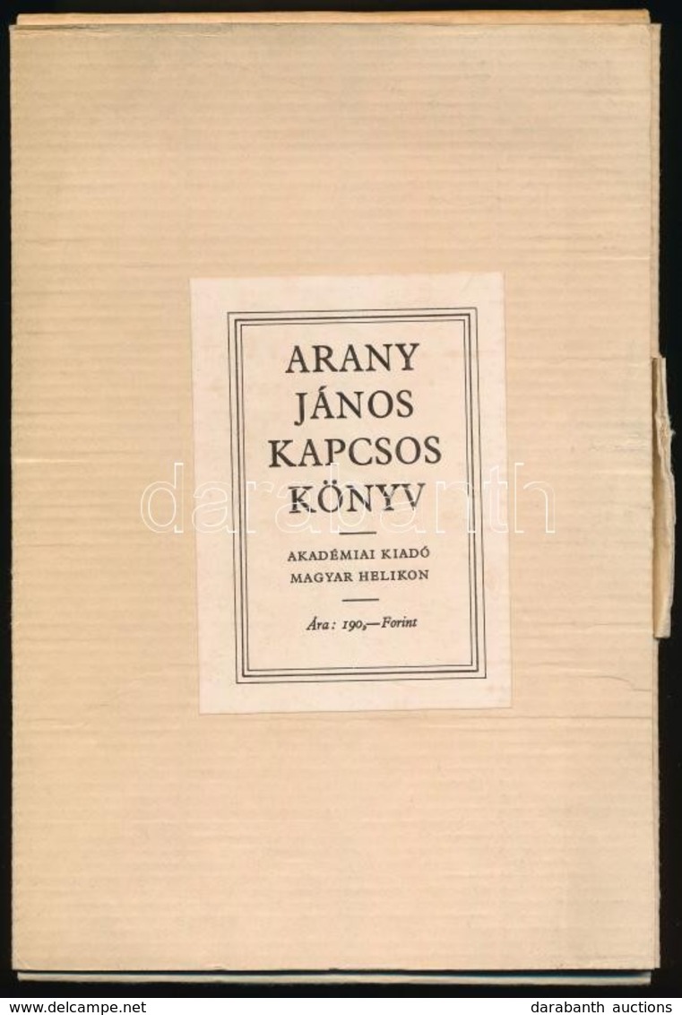 Arany János Kapcsos Könyve. Keresztury Dezső Tanulmányával. Bp., 1978, Magyar Helikon - Akadémiai. Hasonmás Kiadás. Máso - Sin Clasificación